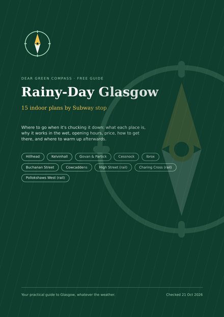 Cover of the free Rainy-Day Glasgow guide